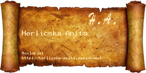Herlicska Anita névjegykártya